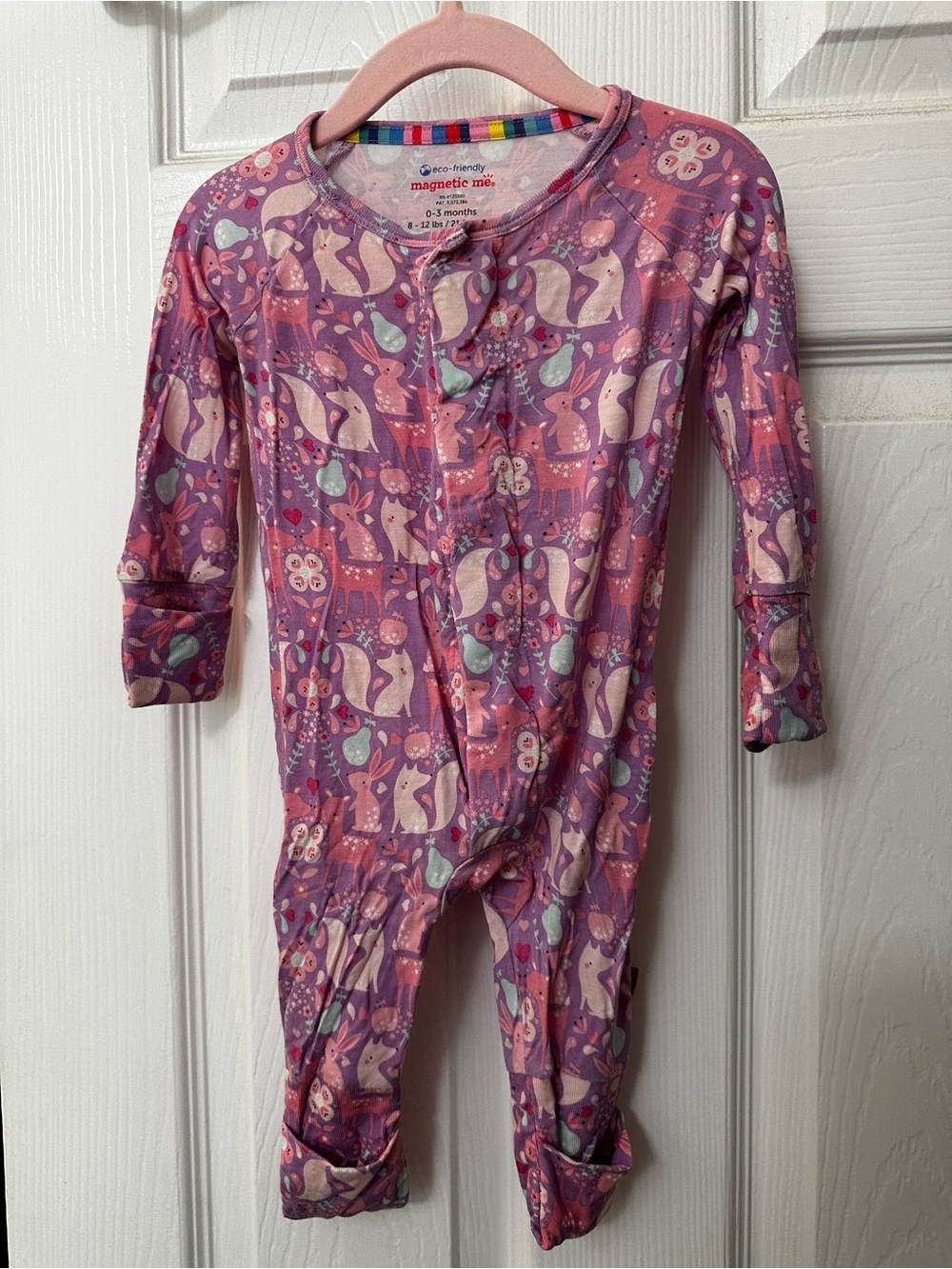 magnetic me Purple Woodland Print Baby One-Piece 0-3 months
